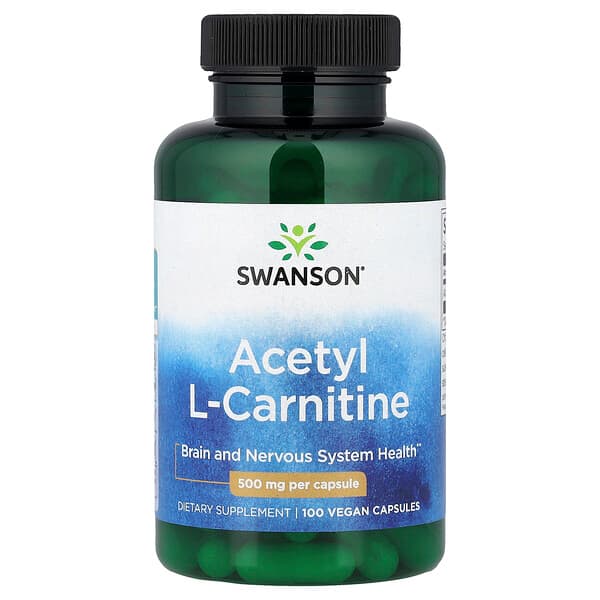 Swanson Vitamins, Acetyl L-Carnitine, 500 mg, 100 Vegan Capsules — product photo 1