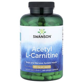 Swanson, 아세틸 l-카르니틴, 500mg, 베지 캡슐 240정
