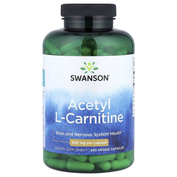 Acetyl L-Carnitine, 500 mg, 240 Veggie Capsules