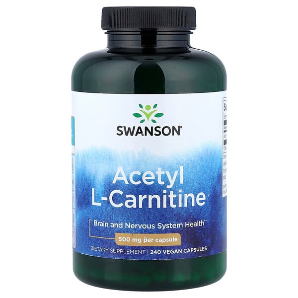 Swanson Vitamins, Acetyl L-Carnitine, 500 mg, 240 Vegan Capsules — product photo 1
