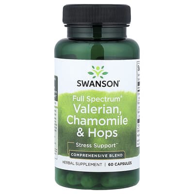 Swanson, Versatile® Valerian, Chamomile & Hops, 60 Capsules