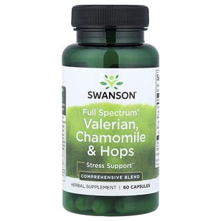 Swanson, 多面纈草，洋甘菊和啤酒花，60 粒膠囊