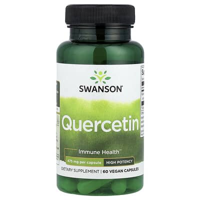 Swanson, Quercetin, Extra Strength, 475 mg, 60 Vegan Capsules