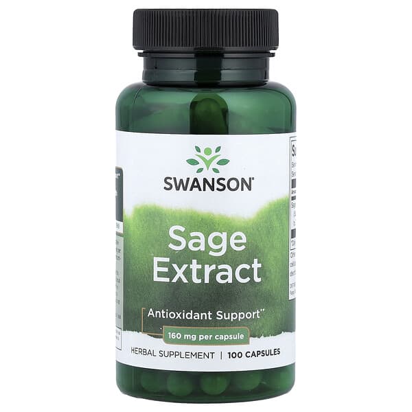 Sage Extract, 160 mg, 100 Capsules