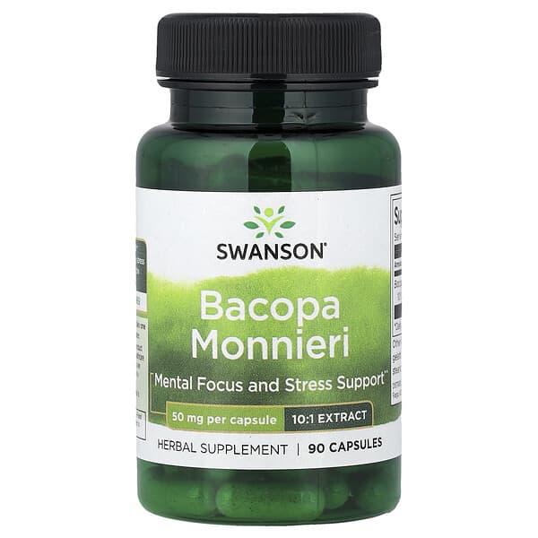 Bacopa Monnieri, 50 mg, 90 Capsules