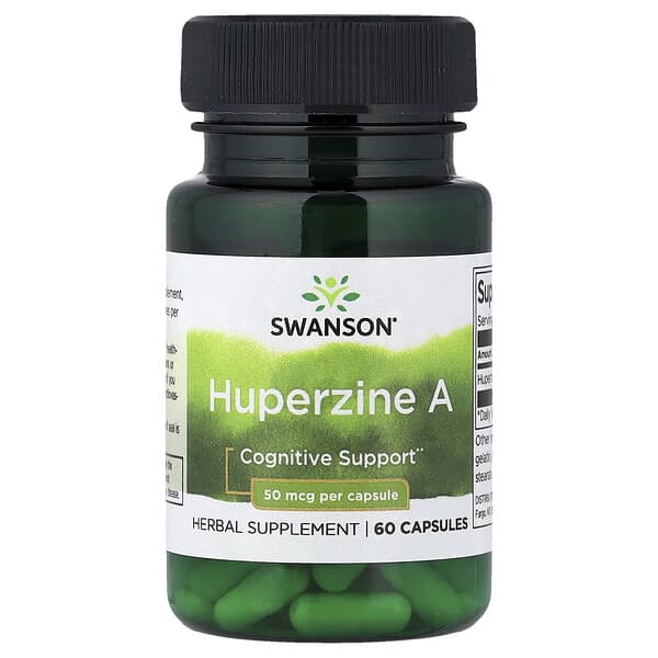 Swanson Huperzine A, 50 mcg, 60 Capsules
