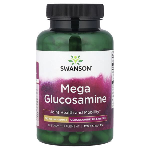 Swanson Mega Glucosamine, 750 mg, 120 Capsules