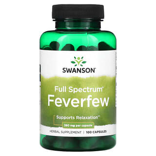 Swanson, Full Spectrum Feverfew, 380 mg, 100 Capsules