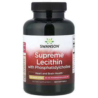 Swanson, Supreme Lecithin with Phosphatidylcholine , 400 mg , 300 Softgels
