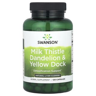 Swanson, Milk Thistle Dandelion & Yellow Dock, 120 Capsules