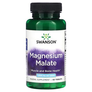 Swanson, Malato de magnesio, 1000 mg, 60 comprimidos