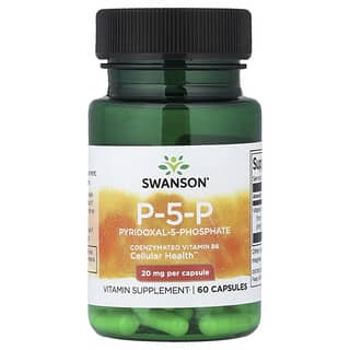 Swanson, P-5-P piridoxal-5-fosfato, 20 mg, 60 cápsulas