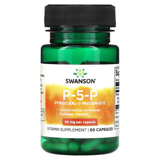 Swanson, P-5-P Pyridoxal-5-Phosphate, 20 mg, 60 Capsules