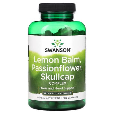 Swanson, Melissa, Passionflower, and Skullcap Complex, 180 Capsules
