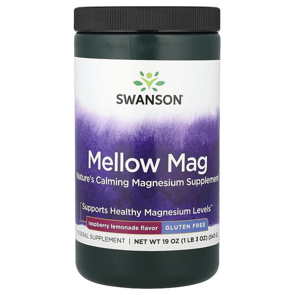 Swanson Vitamins, Mellow Mag, Raspberry Lemonade, 19 oz (543 g) — product photo 1