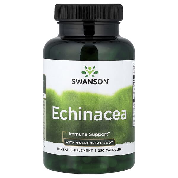 Swanson Vitamins, Echinacea With Goldenseal Root, 250 Capsules