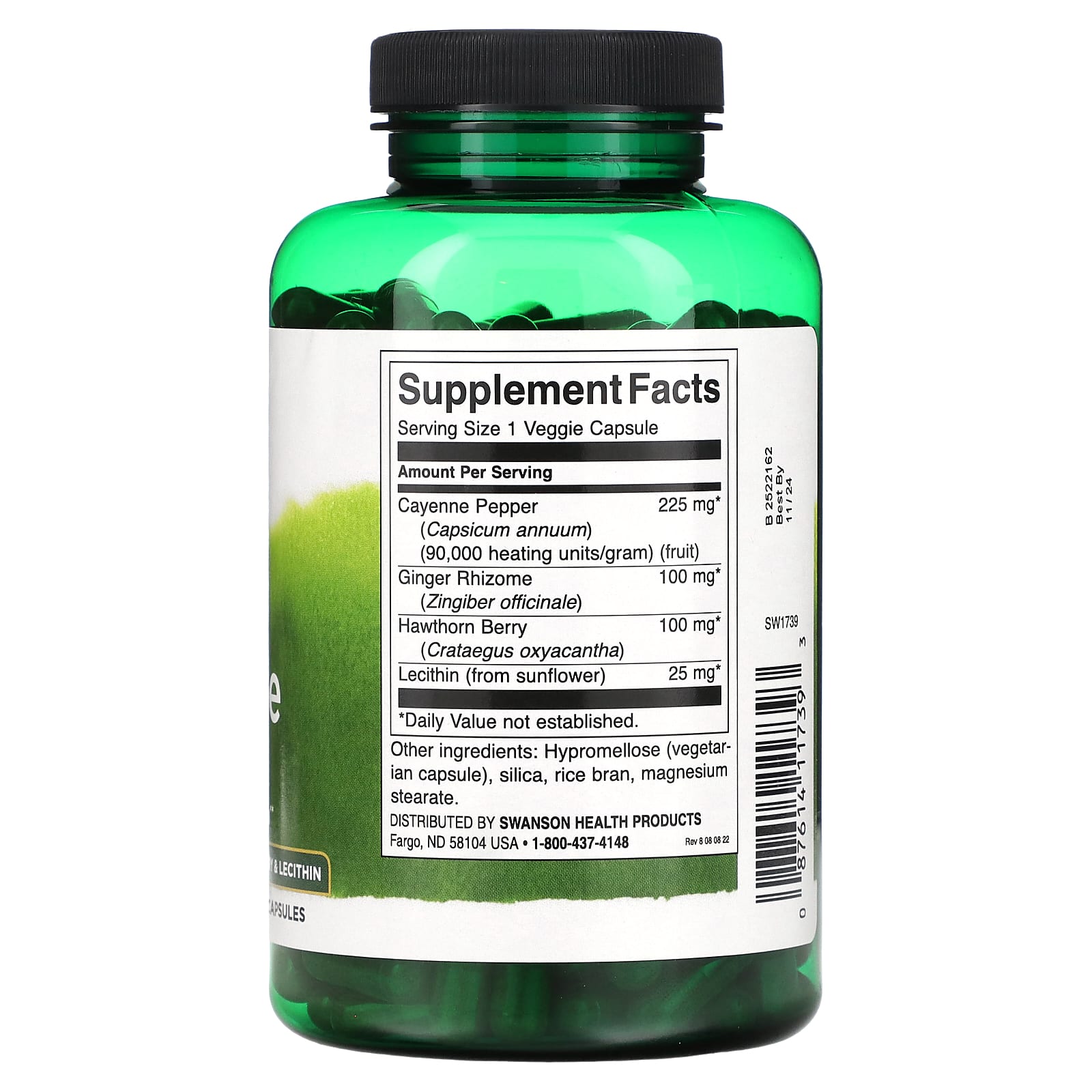 Swanson, Super Cayenne with Ginger Rhizome, Hawthorn Berry & Lecithin