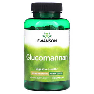 Swanson, Глюкоманнан, 665 мг, 90 капсул