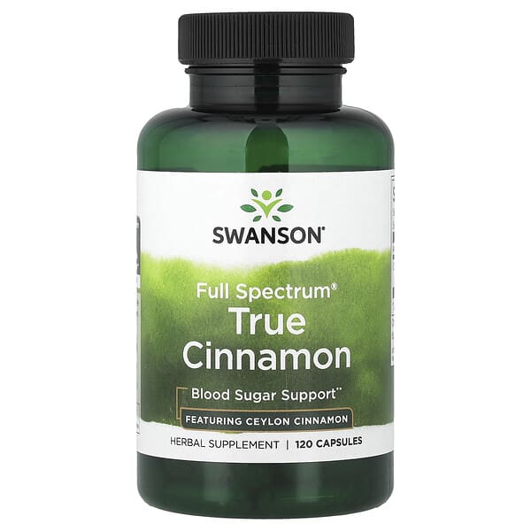 Swanson Vitamins, Full Spectrum® True Cinnamon, 120 Capsules (300 mg per Capsule)