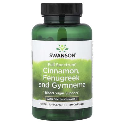 Swanson, Multifaceted® Cinnamon, Fenugreek, Gymnema Gymnema and Ceylon Cinnamon, 120 Capsules