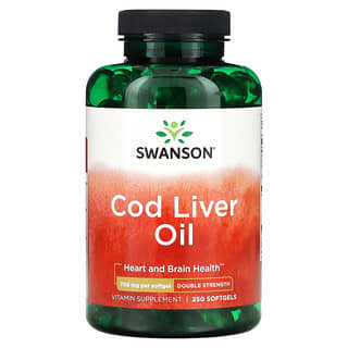 Swanson, Cod Liver Oil, Double Strength , 700 mg , 250 Softgels