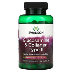 Swanson, Glucosamine & Collagen Type II, Glucosamin und Kollagen Typ II, 90 Kapseln
