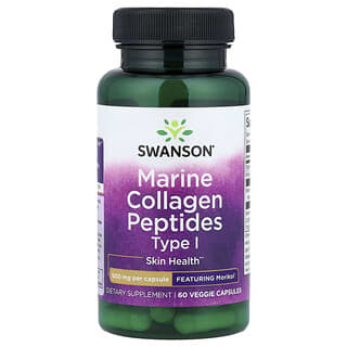 Swanson, Marine Collagen Peptides Type 1, 500 mg, 60 Veg Capsules