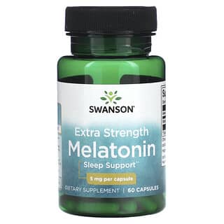 Swanson, Мелатонин повышенной силы действия, 5 мг, 60 капсул