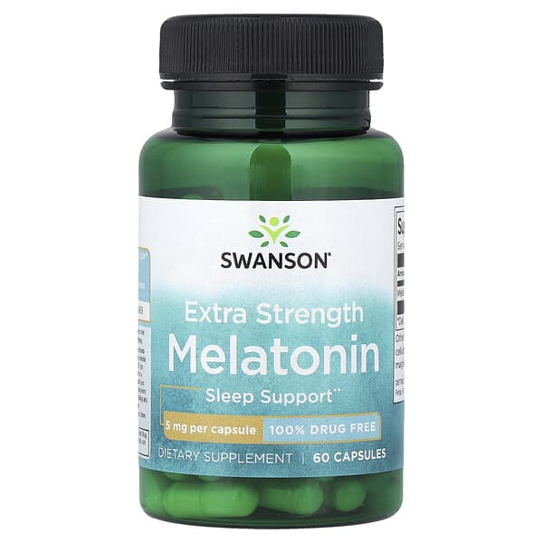 Swanson Melatonin, 5 mg, 60 Capsules