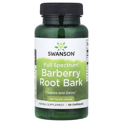 Swanson, Full Spectrum Barberry Root Bark, 450 mg, 60 Capsules