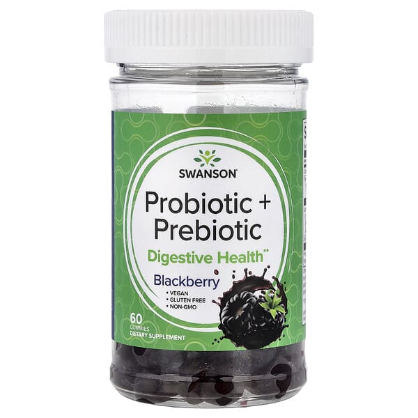 Probiotic + Prebiotic Gummies, Blackberry, 60 Gummies