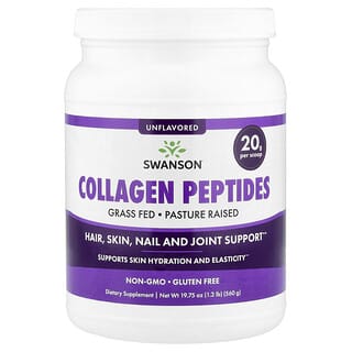 Swanson Vitamins, Collagen Peptides, Unflavoured, 1.2 lb (560 g)