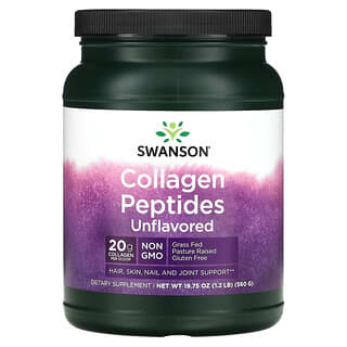 Swanson, Collagen Peptides, Unflavored, Kollagenpeptide, geschmacksneutral, 20 g, 560 g (1,2 lb.)
