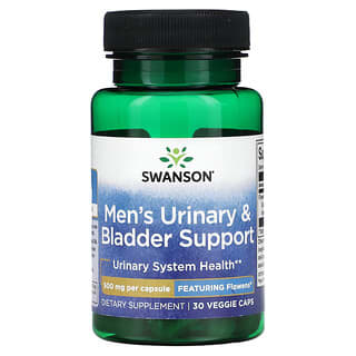 Swanson, Suporte Urinário e Bexiga Masculino, 500 mg, 30 Cápsulas Vegetais