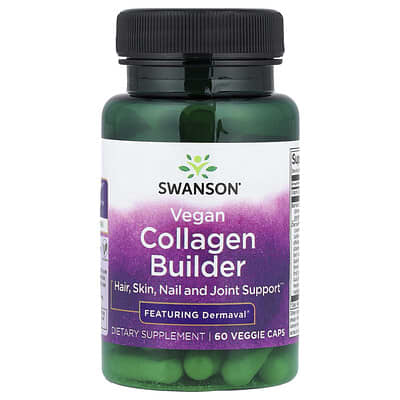 Swanson, Vegan Collagen Builder, 60 Vegetarian Capsules