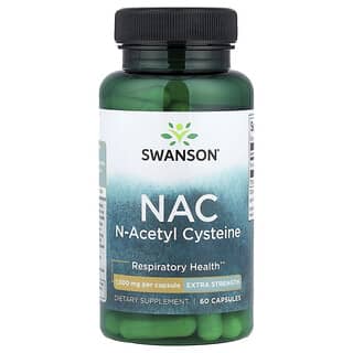 Swanson, N-乙酰半胱氨酸（NAC），1,000 毫克，60 粒膠囊  