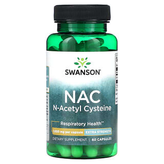 Swanson, NAC N-acétylcystéine, 1000 mg, 60 capsules