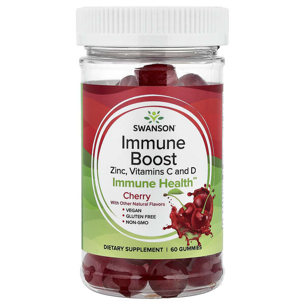 Immune Boost Zinc, Vitamins C and D Gummies, Cherry, 60 Gummies