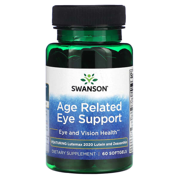 Swanson, 年齡相關眼部支援配方，60 粒軟凝膠