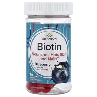 Swanson, Biotin, Heidelbeere, 60 Fruchtgummis