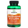 Gluconate de zinc et L-lysine, 90 capsules végétariennes