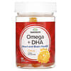 Omega + DHA，柑橘味，60 粒软糖