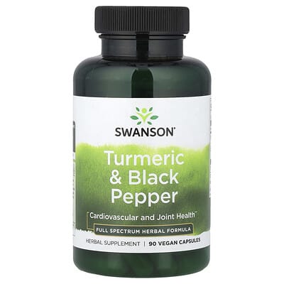 Swanson, Turmeric & Black Pepper, 90 Vegan Capsules