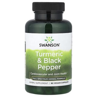 Swanson, Turmeric & Black Pepper, 90 Vegan Capsule