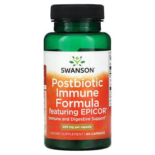 Swanson, Postbiotic Immune Formula Featuring Epicor, 500 mg, 60 Capsules