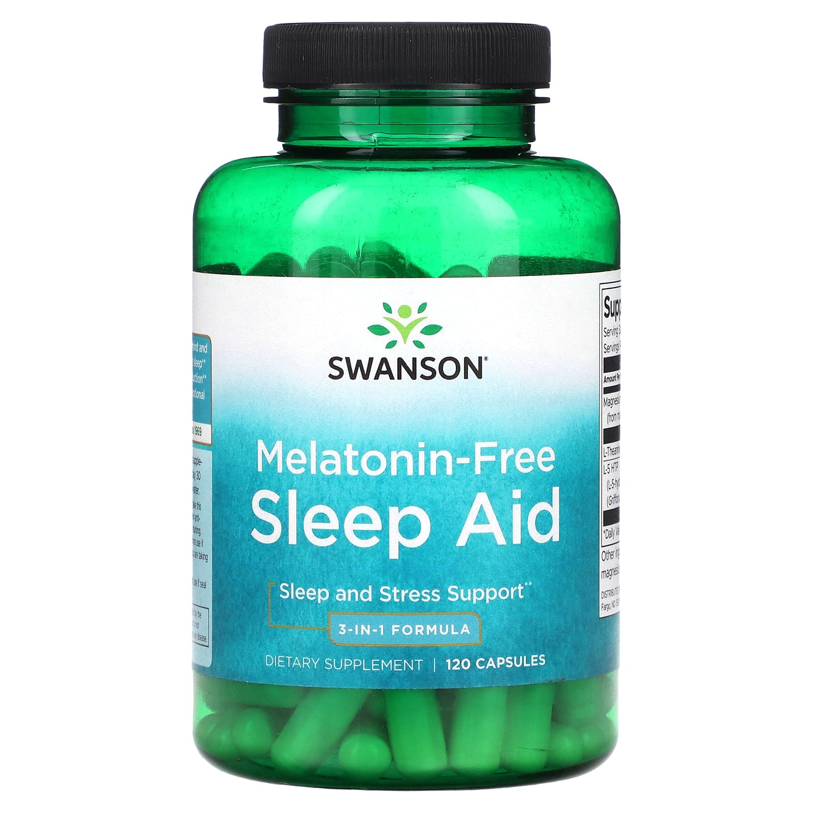 Melatonin-Free Sleep Aid, 3-In-1 Formula, 120 Capsules