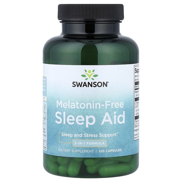 Swanson Melatonin-Free Sleep Aid, 120 Capsules