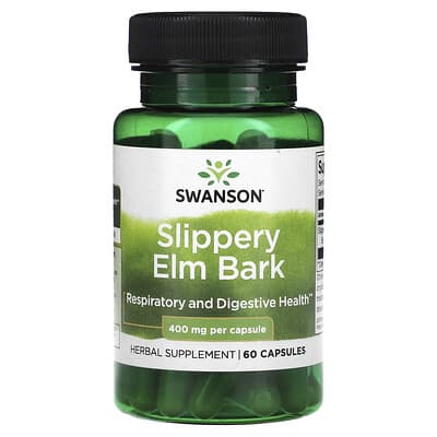 Swanson, Slippery Elm Bark, 400 mg, 60 Capsules