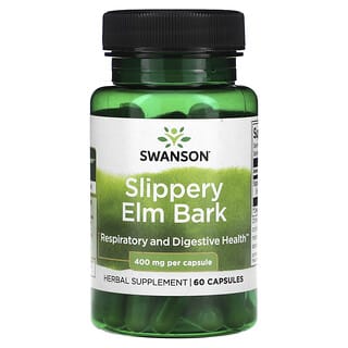 Swanson, Slippery Elm Bark , 400 mg , 60 Capsules