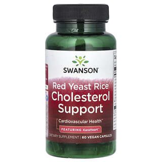 Swanson, Red Yeast Rice Cholesterol Support, Unterstützung der Cholesterinwerte mit Rotschimmel und Reis, 60 vegane Kapseln